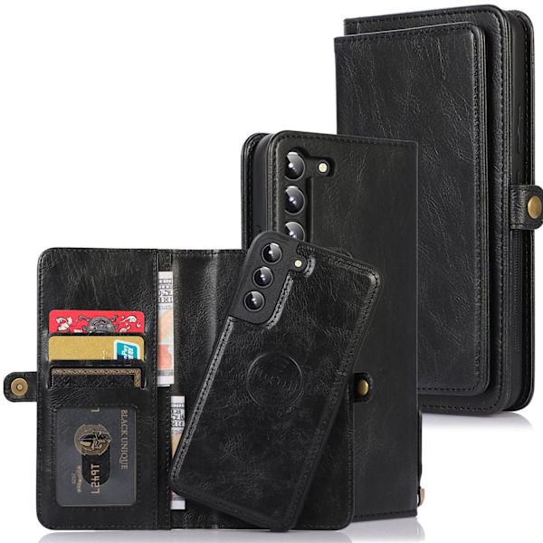 Galaxy S24 - Stilrent och Praktiskt 2-i-1 Plånboksfodral i Premium PU-Läder Brun