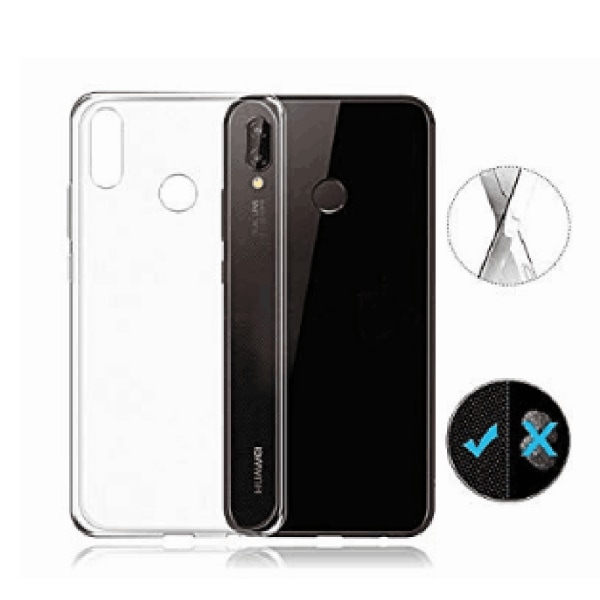 Huawei P20 Lite - Beskyttende silikonecover (FLOVEME) Transparent/Genomskinlig