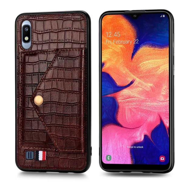 Samsung Galaxy A10 - Skal med Korthållare Röd