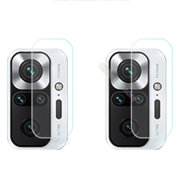 2-PAKK Redmi Note 10 Pro kameralinsedeksel HD-Clear 0,3 mm Transparent