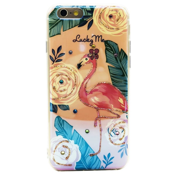 Cover i retro design (Pretty Flamingo) til iPhone 6/6S