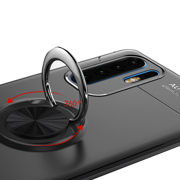 Huawei P30 Pro - Beskyttelsesdeksel med ringholder Svart/Röd