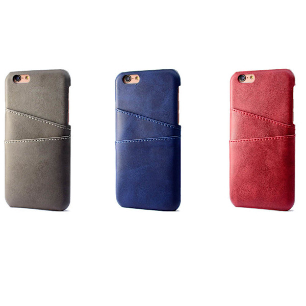 iPhone 6/6S Skal med Korthållare i Retrodesign Svart