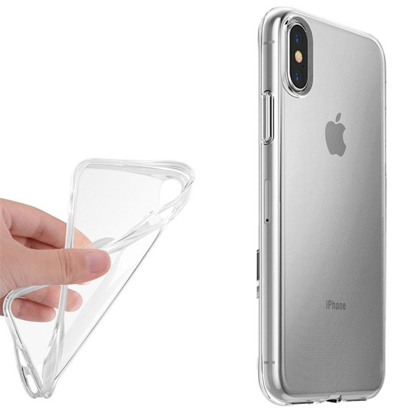 Dobbeltsidet silikonecover med touchfunktion til iPhone XS Max Blå