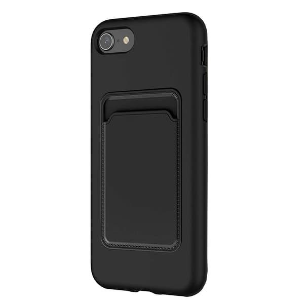 Praktiskt Skal med Kortfack - iPhone 7 Mörkblå