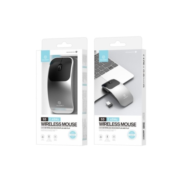 PC/MAC Trådlös Mus, 2,4G USB-Wireless grå