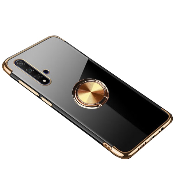 Huawei Nova 5T - Skal med Ringh�llare Guld