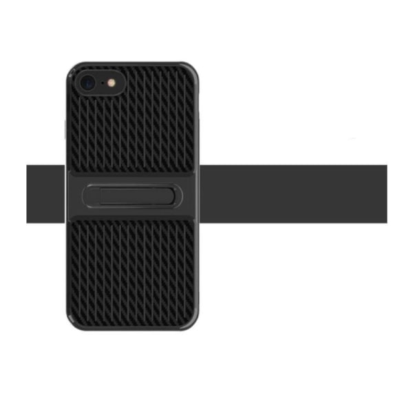Elegant Stötdämpande Hybridskal i Karbon FLOVEME iPhone 8 Plus Grå