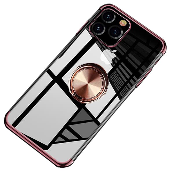 iPhone 11 Pro Max - Elegant Skyddsskal Ringhållare FLOVEME Röd