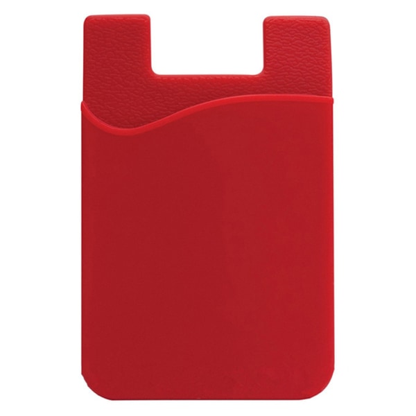 Praktiskt Korthållare Universal Självhäftande för Mobiltelefoner Röd