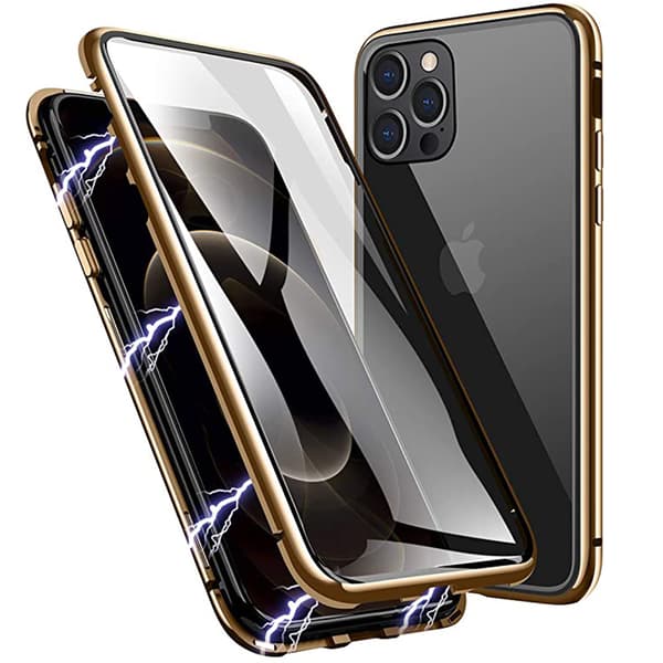Praktiskt Magnetiskt Skyddsskal - iPhone 13 Pro Silver