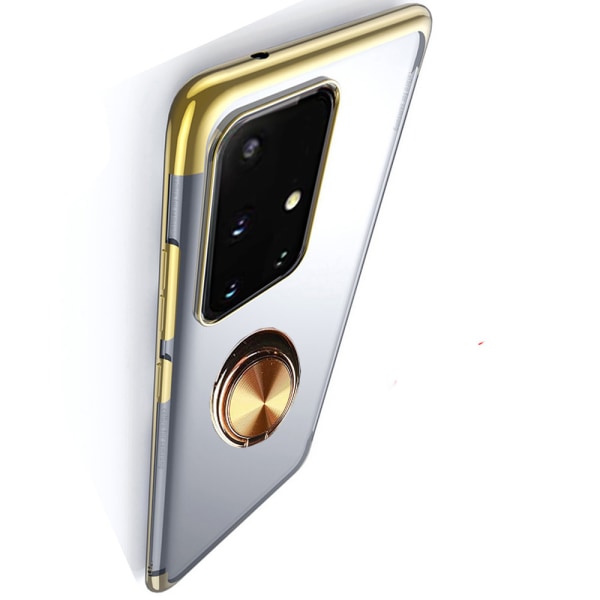 Skyddande Skal med Ringh�llare - Samsung Galaxy A71 Guld