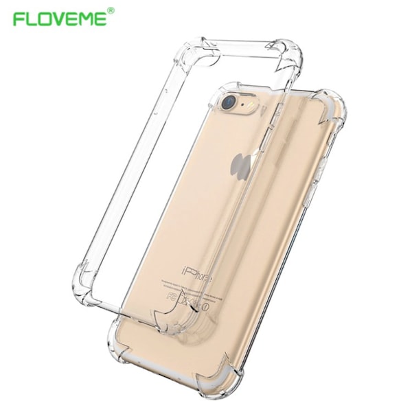 iPhone 6/6s PLUS Stötdämpande Silikonskal med extra tjocka hörn Silver/Grå Silver/Grå