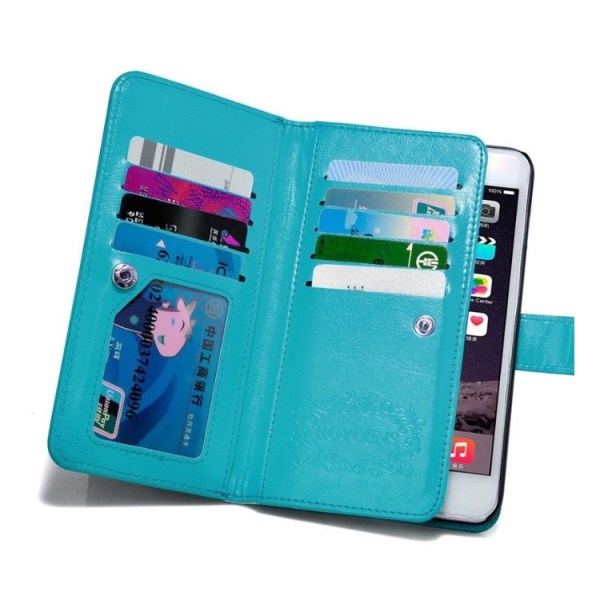 iPhone 6/6S - Robust (LEMAN) Plånboksfodral i Läder Rosa