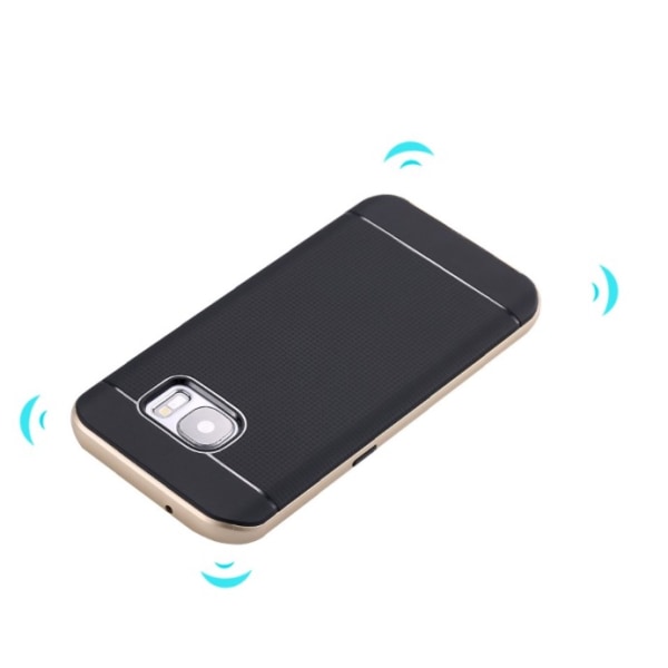 NANO-HYBRID-Stötdämpande skal för Samsung Galaxy S7 Edge Silver/Grå