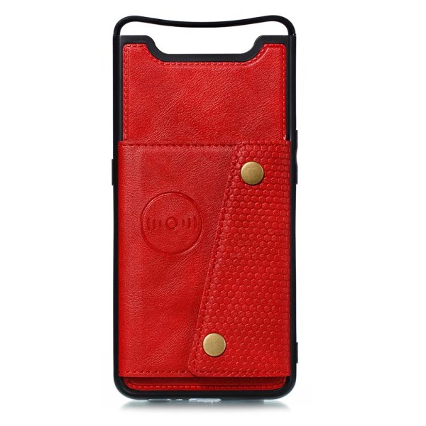 Samsung Galaxy A80 - Cover med kortholder Röd