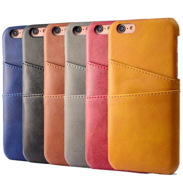 Skal med kortfack för iPhone 6/6S (Vintage) Gul Gul