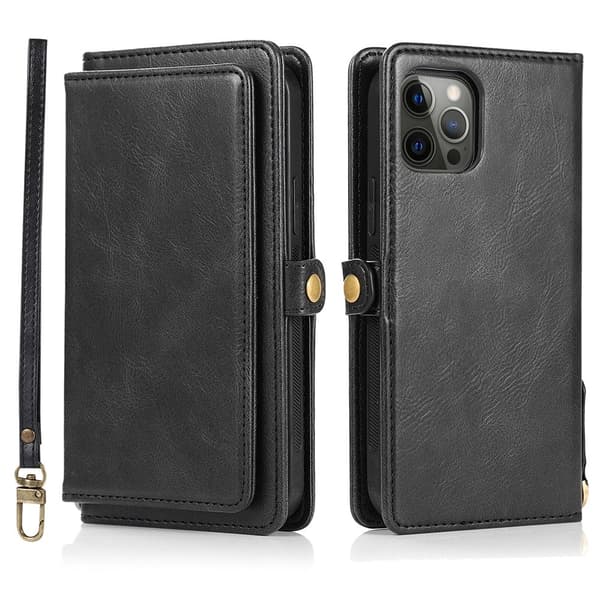 2-i-1-plånboksfodral - iPhone 12 Pro Mörkblå