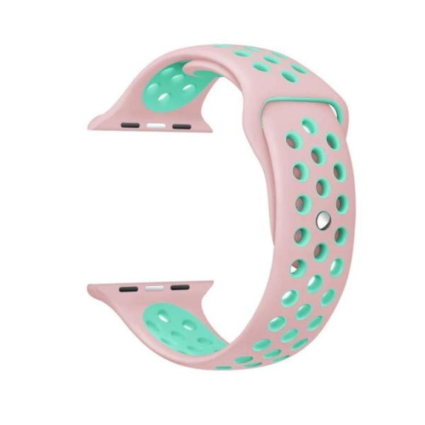 Apple Watch 42mm - NORTH EDGEs Praktiska Silikonarmband ORGINAL Rosa/Turkos L