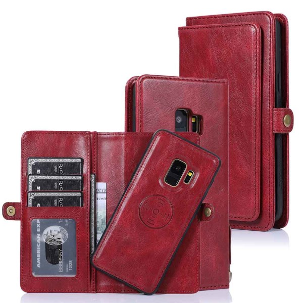 Samsung Galaxy S9 - Gjennomtenkt lommebokdeksel Röd