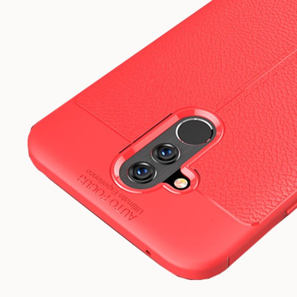 Silikondeksel fra AUTO FOCUS til Huawei Mate 20 Lite Röd
