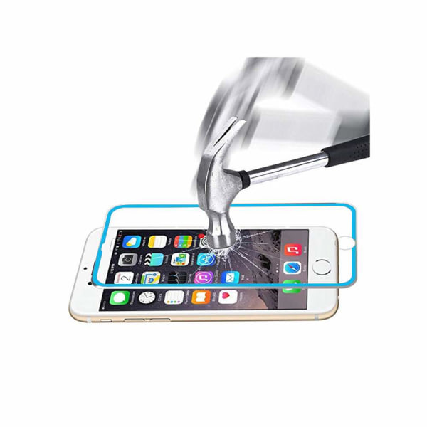 Skærmbeskytter med aluminiumsramme fra HuTech - iPhone 7 Plus Blå