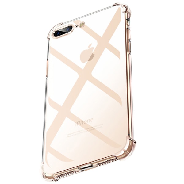 iPhone 7 Plus - Slitesterkt Floveme-deksel i silikon Blå/Rosa