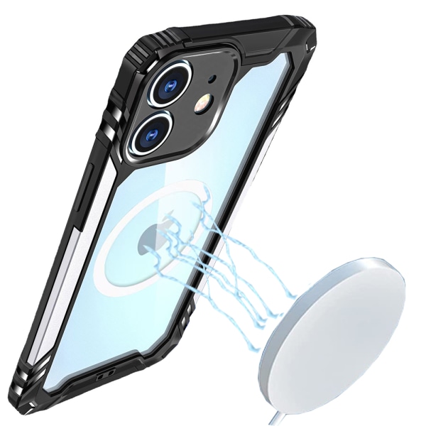 iPhone 12 - Extra Skyddande Stilsäkert Skal Silver