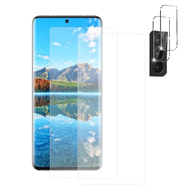 3-PACK:n näytönsuoja + kameran linssisuoja HD-Clear Galaxy S21 FE Transparent