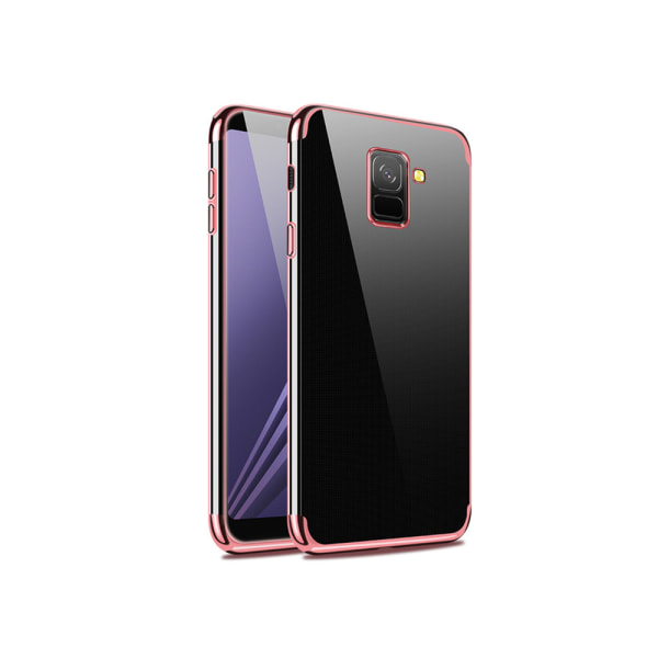Tyylikäs silikonikuori Samsung Galaxy A8 2018:lle (sähköpinnoitettu) Roséguld