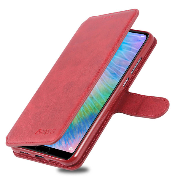 Huawei P20 Pro - Effektfullt Retro Plånboksfodral Röd