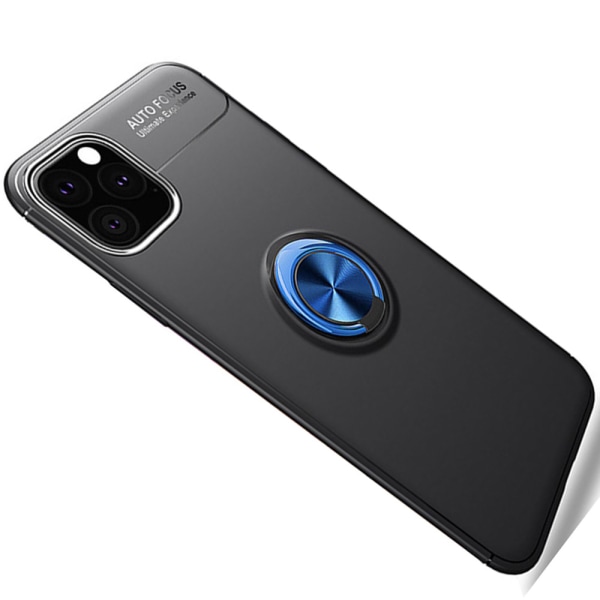 iPhone 11 Pro Max - Smidigt Skal med Ringhållare Svart/Röd