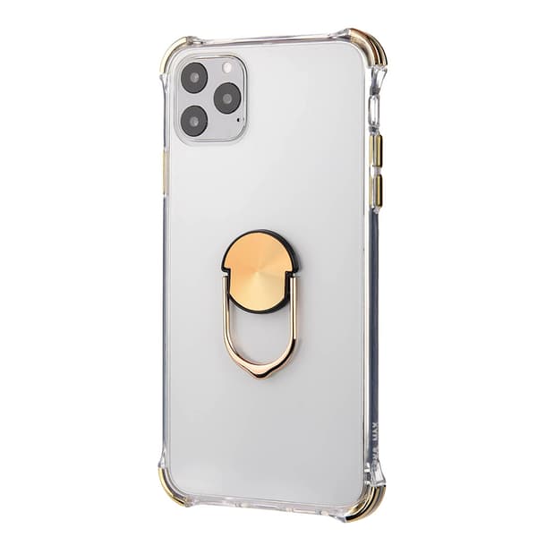 iPhone 11 Pro - Stötdämpande Skal med Ringhållare Svart