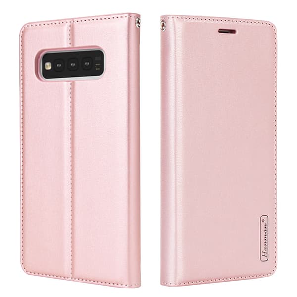 Samsung Galaxy S10 - Effektfullt Smart Plånboksfodral Ljusrosa