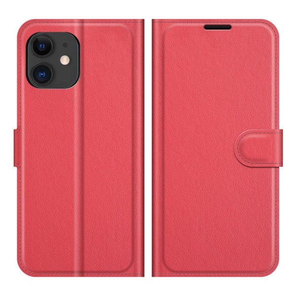 Smooth Wallet-deksel - iPhone 12 Röd