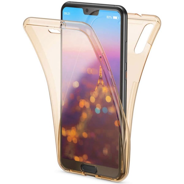 Iskuja vaimentava käytännöllinen kaksipuolinen silikonisuoja - Huawei Y6 2019 Guld