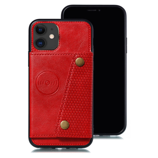 Tyylikäs kansi korttilokerolla - iPhone 12 Mini Röd