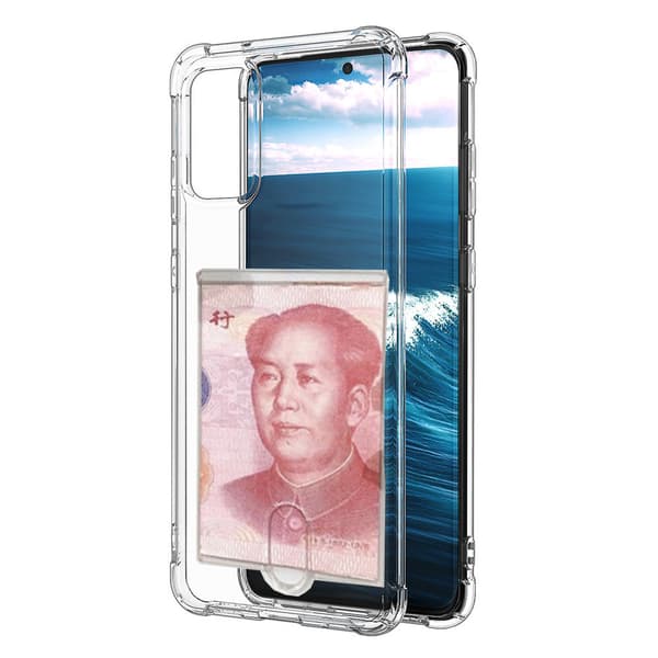 Skal med Kortfack - Samsung Galaxy S20 Plus Transparent