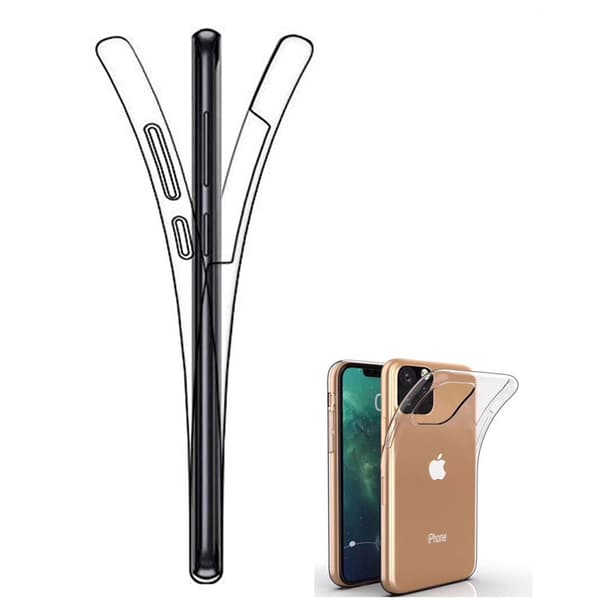 Robust slidstærk dobbelt silikoneskal - iPhone 11 Transparent