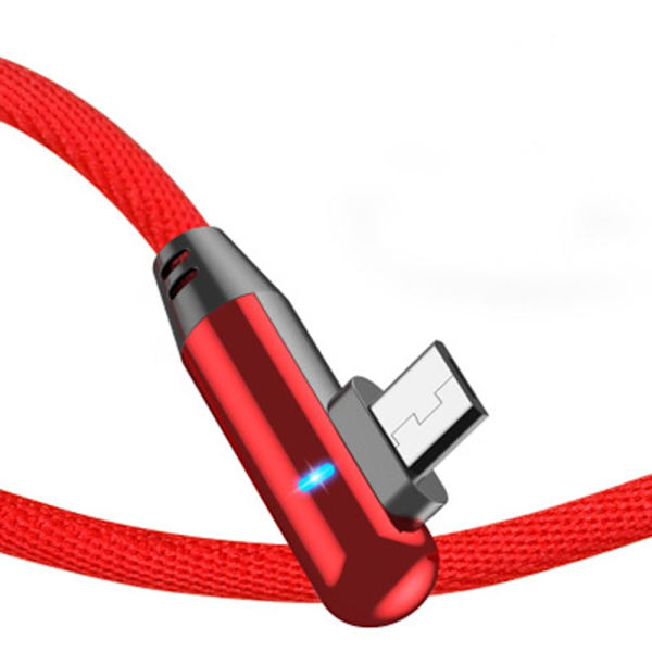 Kraftfull Snabbladdnings Kabel Micro-USB Röd 1 Meter