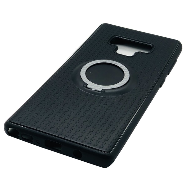 Silikonskal i Carbonfinish (Ringhållare) Samsung Galaxy Note 9 Silver