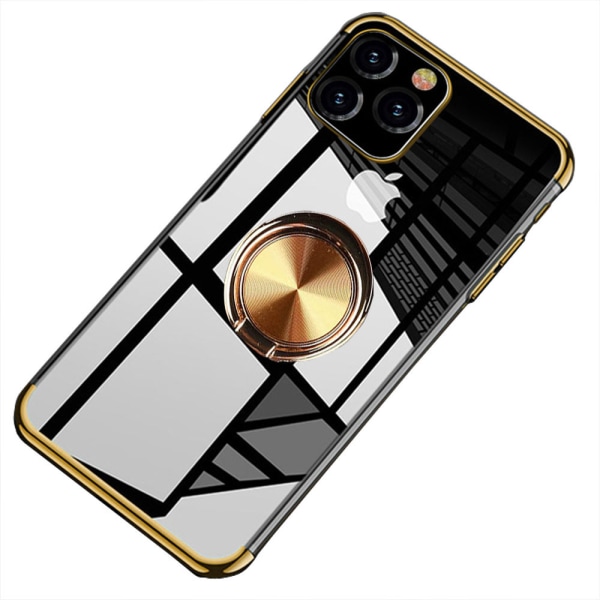 iPhone 11 - Eksklusivt silikondeksel med ringholder Guld