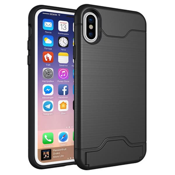 iPhone XS MAX - Smart Stilsäkert Jensen Skal med Kortfack Grön