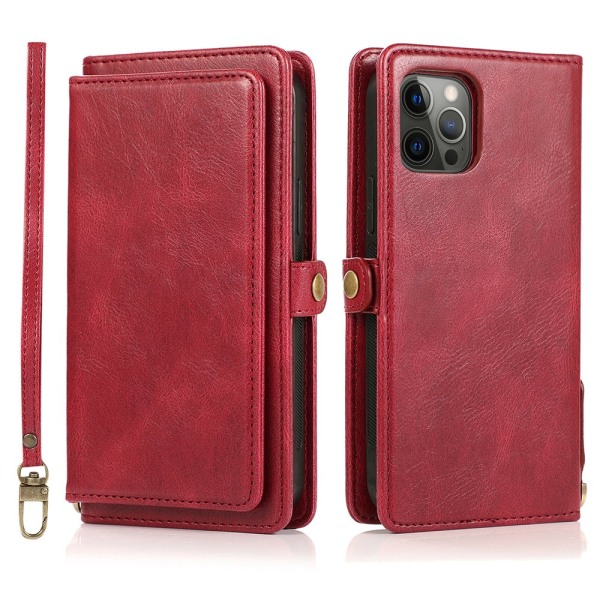 Plånboksfodral 2 i 1 - iPhone 12 Pro Röd