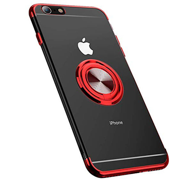 Effektfullt Skal med Ringhållare LEMAN - iPhone 6/6S Plus Blå