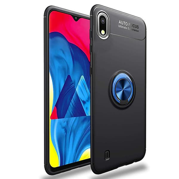 Samsung Galaxy A10 - Skal med Ringhållare Blå/Blå