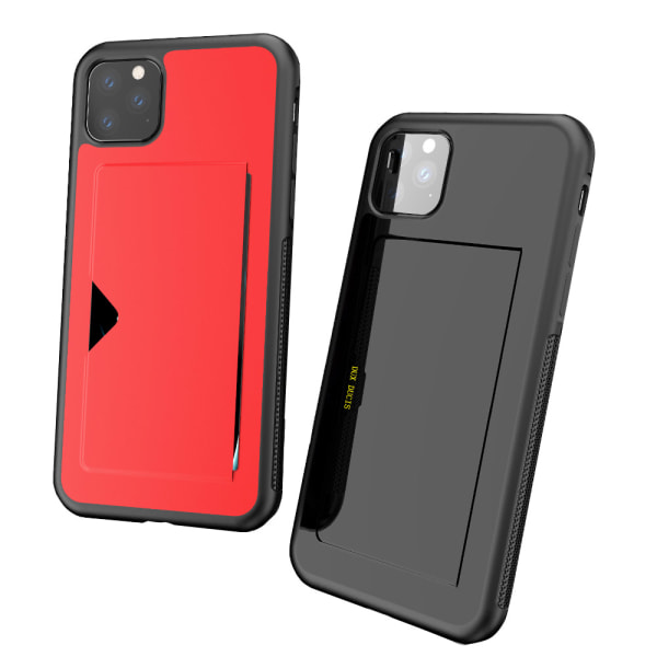 Smidigt Skal med Korthållare - iPhone 11 Pro Max Röd