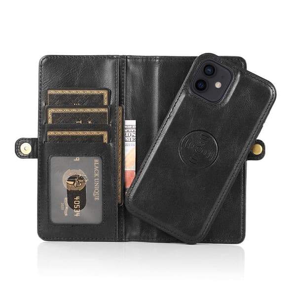 Smidig og stilig 2-i-1 lommebokdeksel - iPhone 12 Mini Brun