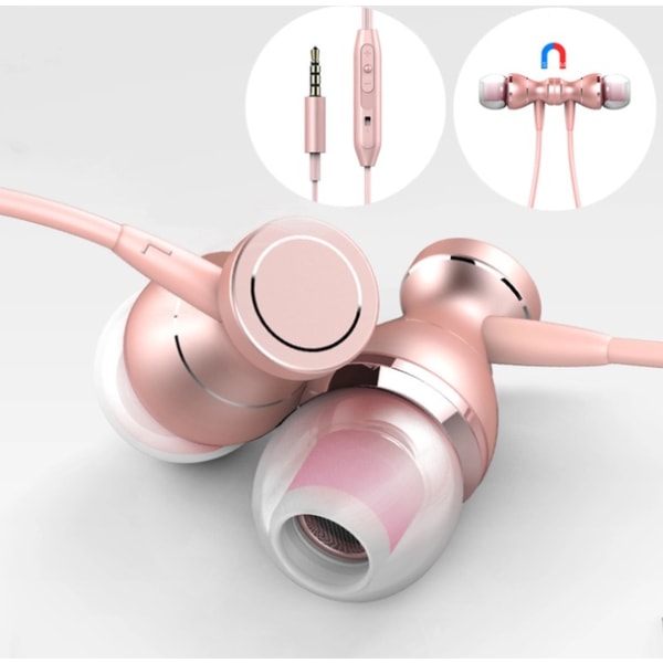 In-ear magnetisk øretelefon med mikrofon In-lineControl Roséguld