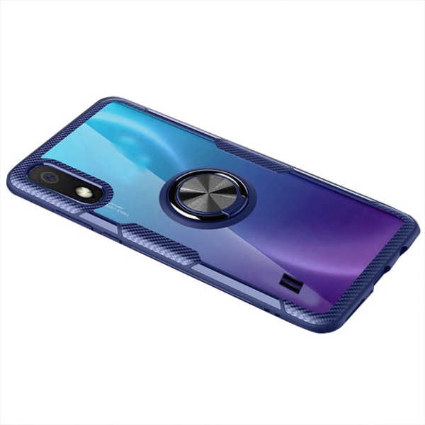 Smidigt Skal med Ringhållare (Leman) - Samsung Galaxy A10 Mörkblå